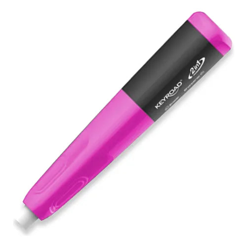 Sacapunta + Portagoma Keyroad 2 En 1 Goma De Borrar Color Rosado